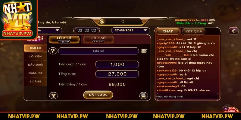 Nhatvip cung cấp nhiều hình thức chơi lô đề hấp dẫn